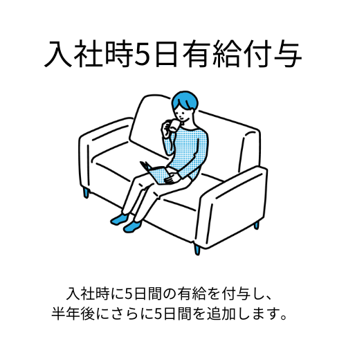 入社時有給5日付与